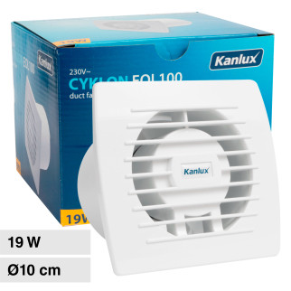 Aspiratore IPX4 con Timer e Sensore di Umidità Kanlux Cyklon