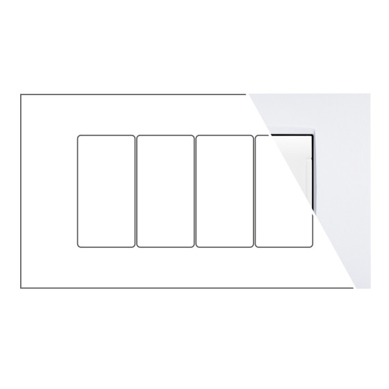 MAPAM Placca Metallo VIP 4P Bianco - mod. CBM7004-1 - Compatibile con BTicino AIR MAPAM Placca Metallo VIP 4P Bianco - mod. CBM7004-1 - Compatibile con BTicino AIR