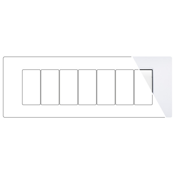 MAPAM Placca Metallo VIP 7P Bianco - mod. CBM7007-1 - Compatibile con BTicino AIR MAPAM Placca Metallo VIP 7P Bianco - mod. CBM7007-1 - Compatibile con BTicino AIR