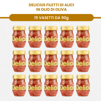 Filetti di Alici in Olio di Oliva 100% Naturale Delicius