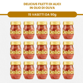 Filetti di Alici in Olio di Oliva 100% Naturale Delicius
