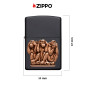 Immagine 4 - Zippo Accendino a Benzina Ricaricabile ed Antivento con Fantasia Three Monkeys - mod. 29409
