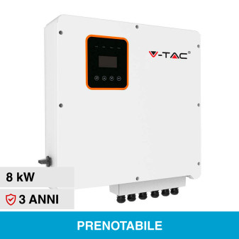 V-Tac VT-6608303 Inverter Fotovoltaico Trifase Ibrido On-Grid / Off-Grid 8kW...