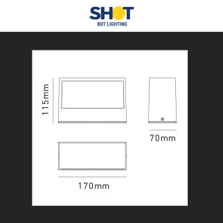 Lampada LED Applique IP54 Bot Lighting Shot Attacco E27