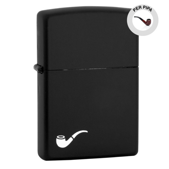Accendino Zippo mod. 218PL Pipe Black Matte Ricaricabile Antivento Accendino Zippo mod. 218PL Pipe Black Matte Ricaricabile Antivento