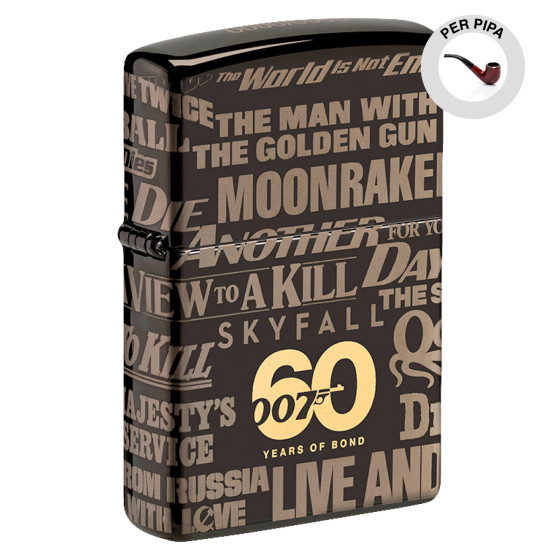 Accendino Zippo 48576 Pipa James Bond Anniversary Collection Accendino Zippo 48576 Pipa James Bond Anniversary Collection