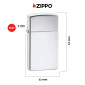 Immagine 4 - Zippo Accendino Slim a Benzina Ricaricabile ed Antivento High Polish Chrome - mod. 1610 [TERMINATO]