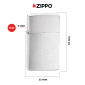 Immagine 4 - Zippo Accendino Slim a Benzina Ricaricabile ed Antivento Brushed Chrome - mod. 1600