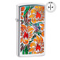 Zippo Accendino Slim Fusion a Benzina Ricaricabile ed Antivento con Fantasia Fusion Floral - mod. 29702 [TERMINATO]