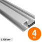 V-Tac Binario in Alluminio 120cm per Pannelli Solari Fotovoltaici - Confezione da 4 Supporti - SKU 11390