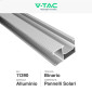 Immagine 2 - V-Tac Binario in Alluminio 120cm per Pannelli Solari Fotovoltaici - Confezione da 4 Supporti - SKU 11390