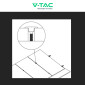 Immagine 4 - V-Tac Morsetto Centrale in Alluminio per Installazione Pannelli Solari Fotovoltaici 35mm da 400W a 550W - 8 Pezzi - SKU 11389