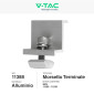 Immagine 2 - V-Tac Morsetto Terminale in Alluminio per Installazione Pannelli Solari Fotovoltaici 35mm da 400W a 550W - 4 Pezzi - SKU 11388