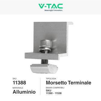 V-Tac 4 Morsetti Finali per Pannelli Solari Fotovoltaici 35mm