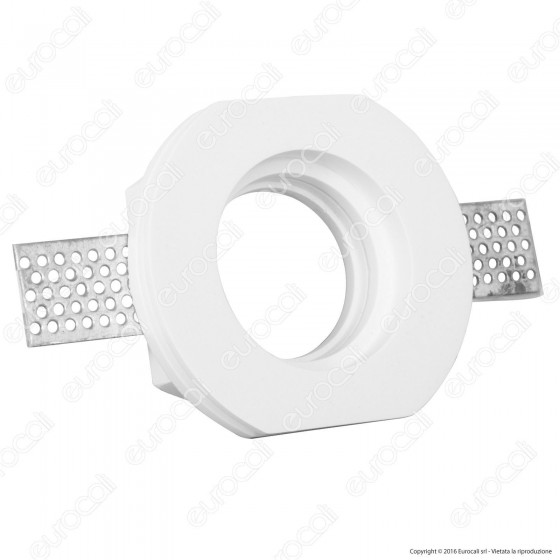 V-Tac VT 764RD Portafaretto Rotondo da Incasso in Gesso per Lampadine V-Tac VT 764RD Portafaretto Rotondo da Incasso in Gesso per Lampadine