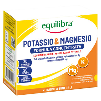 Integratore Potassio&Magnesio Vitamine Minerali - 20 Bustine Equilibra