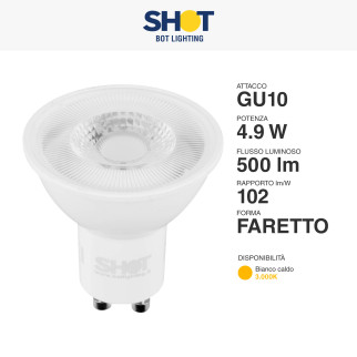 Bot Lighting Shot Lampadina LED GU10 4.9W Faretto