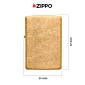 Immagine 4 - Zippo Accendino a Benzina Ricaricabile ed Antivento Tumbled Brass - mod. 49477