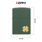 Immagine 4 - Zippo Accendino a Benzina Ricaricabile ed Antivento con Fantasia Four Leaf Clover - mod. 49796