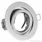 V-Tac VT-775 Portafaretto Orientabile Rotondo da Incasso per Lampadine GU10 e GU5.3 - SKU 3647