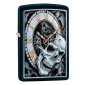 Zippo Accendino a Benzina Ricaricabile ed Antivento con Fantasia Skull Clock Design - mod. 29854