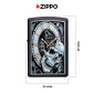 Immagine 4 - Zippo Accendino a Benzina Ricaricabile ed Antivento con Fantasia Skull Clock Design - mod. 29854