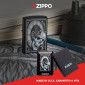 Immagine 6 - Zippo Accendino a Benzina Ricaricabile ed Antivento con Fantasia Skull Clock Design - mod. 29854