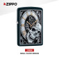 Immagine 2 - Zippo Accendino a Benzina Ricaricabile ed Antivento con Fantasia Skull Clock Design - mod. 29854