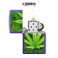 Immagine 5 - Zippo Accendino a Benzina Ricaricabile ed Antivento con Fantasia Leaf Purple Matte - mod. 49790