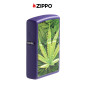 Immagine 6 - Zippo Accendino a Benzina Ricaricabile ed Antivento con Fantasia Leaf Purple Matte - mod. 49790