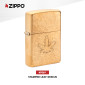 Immagine 2 - Zippo Accendino a Benzina Ricaricabile ed Antivento Fantasia Stamped Leaf Design - mod. 49569