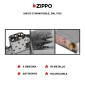 Immagine 3 - Zippo Accendino a Benzina Ricaricabile ed Antivento Fantasia Stamped Leaf Design - mod. 49569