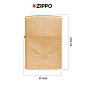 Immagine 4 - Zippo Accendino a Benzina Ricaricabile ed Antivento Fantasia Stamped Leaf Design - mod. 49569