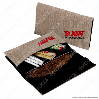 Raw Portatabacco Wallet in Tessuto di Canapa