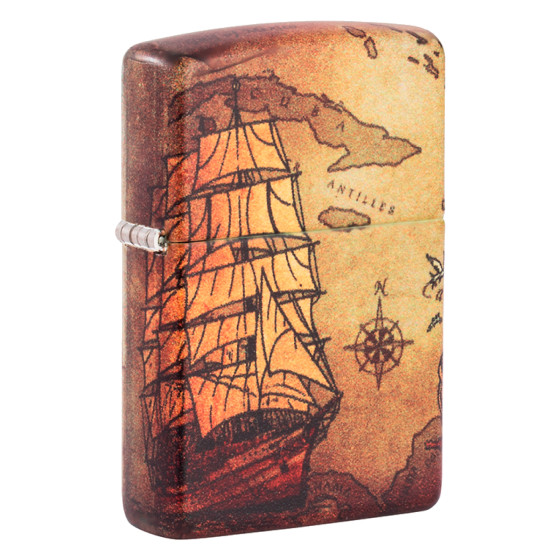 Accendino Zippo Premium 49355 Pirate Ship Design Accendino Zippo Premium 49355 Pirate Ship Design