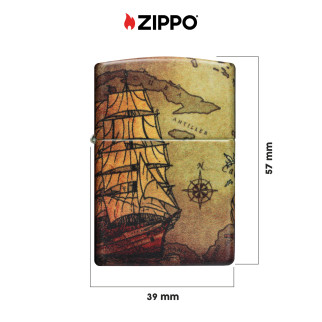 Accendino Zippo Premium 49355 Pirate Ship Design