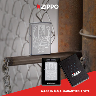 Accendino Zippo 49660 Harley-Davidson Ricaricabile Antivento