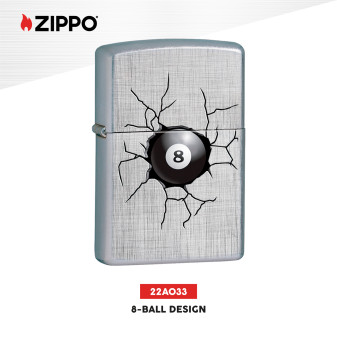 Accendino Zippo 22A033 8 Ball Design Antivento Ricaricabile