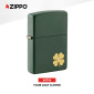 Immagine 2 - Zippo Accendino a Benzina Ricaricabile ed Antivento con Fantasia Four Leaf Clover - mod. 49796