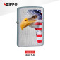 Immagine 2 - Zippo Accendino a Benzina Ricaricabile ed Antivento con Fantasia Eagle Flag - mod. 22H005