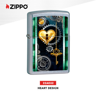 Accendino Zippo mod. 22A032 Heart Design Antivento