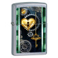 Immagine 1 - Zippo Accendino a Benzina Ricaricabile ed Antivento con Fantasia Heart Design - mod. 22A032
