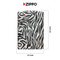 Immagine 4 - Zippo Premium Accendino a Benzina Ricaricabile ed Antivento con Fantasia Zebra Skin Design - mod. 48223