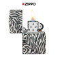 Immagine 5 - Zippo Premium Accendino a Benzina Ricaricabile ed Antivento con Fantasia Zebra Skin Design - mod. 48223