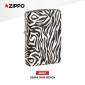 Immagine 2 - Zippo Premium Accendino a Benzina Ricaricabile ed Antivento con Fantasia Zebra Skin Design - mod. 48223