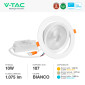 Immagine 5 - V-Tac Pro VT-2-10 Faretto LED COB da Incasso Orientabile Rotondo 10W Chip Samsung Colore Bianco - SKU 21839 / 21840 / 21841