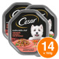 Cesar Scelta dello Chef Cibo per Cani con Manzo Verdure e Riso Integrale - 14 Vaschette da 150g