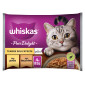 Whiskas Pure Delight Cibo per Gatti Tenere Delicatezze con Pollo e Tacchino in Gelatina - 4 Bustine da 85g