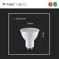 Immagine 8 - V-Tac Evolution VT-2335 Lampadina LED GU10 5W Faretto Spotlight - SKU 2837 / 2838 / 2839 [TERMINATO]