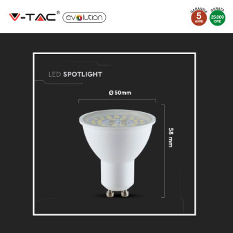 Lampadina LED GU10 5W Faretto Spotlight 110° V-Tac Evolution VT-2335